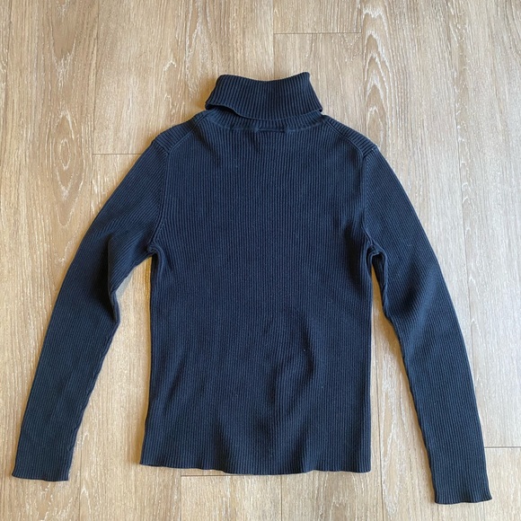 Faded Glory Black Turtleneck Ribbed Sweater - Picture 5 of 10
